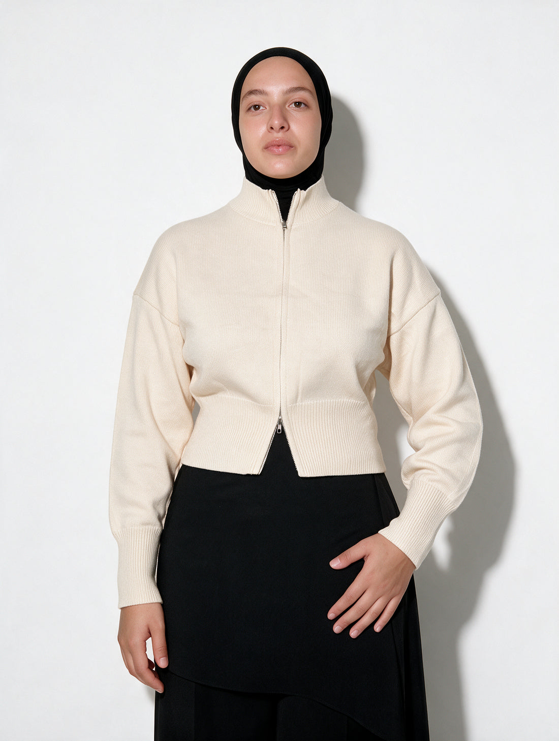 Gilet Belatti noir sans manches, vue de face