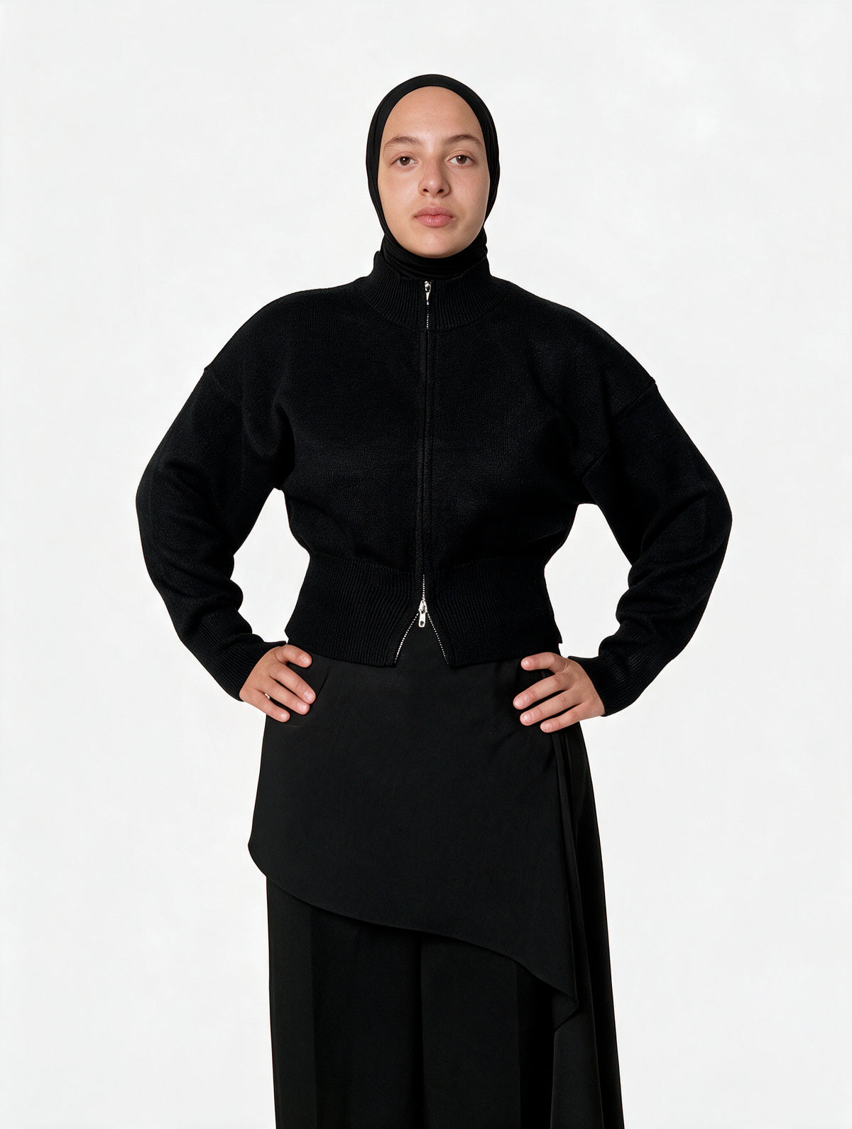 Gilet Belatti noir porté