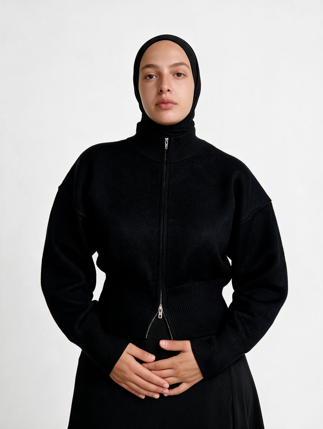 Gilet Belatti noir sans manches, vue de face
