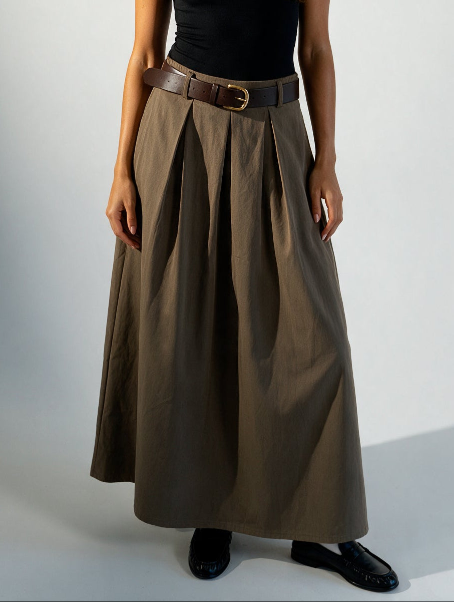 Jupe longue avec ceinture