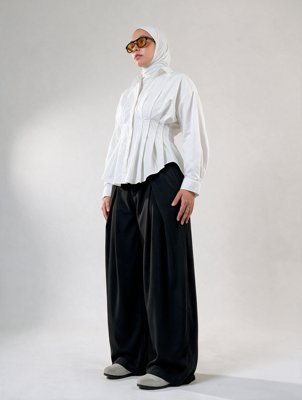 Pantalon Sara LARGE À PLIS